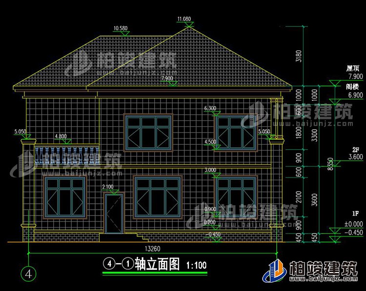 背立面图